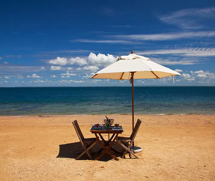 almuerzo en la playa