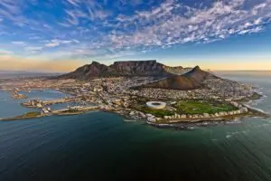 An aerial view of Cape Town.