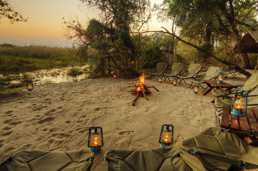 Campfire at Footsteps Across the Delta, Botswana | Go2Africa