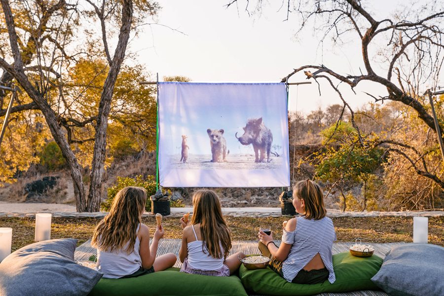 Kids movie night at Thornybush Game Lodge, South Africa | Go2Africa