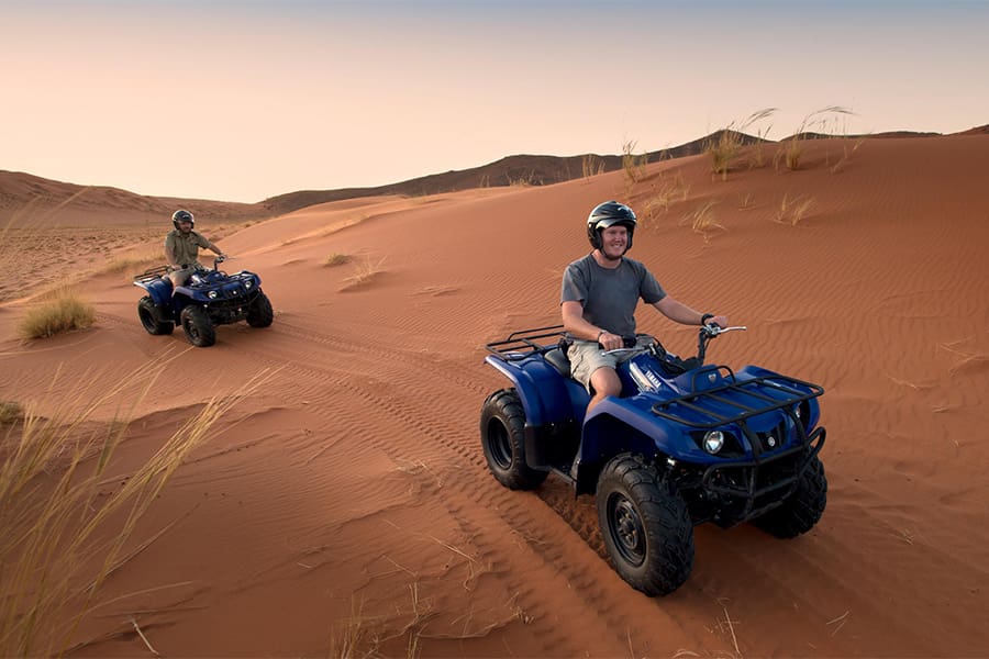 Quad biking through the desert in Sossusvlei, Namibia.