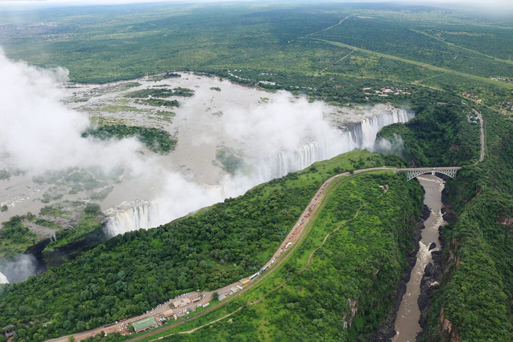 Helicopter flight over Victoria Falls | Go2Africa