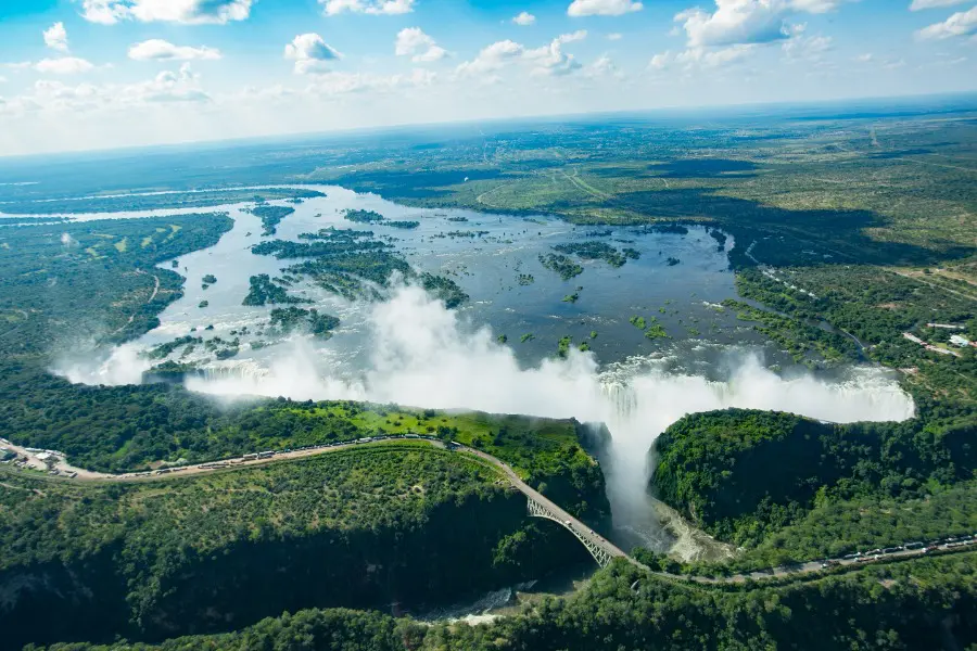 Aerial view of Victoria Falls | Go2Africa