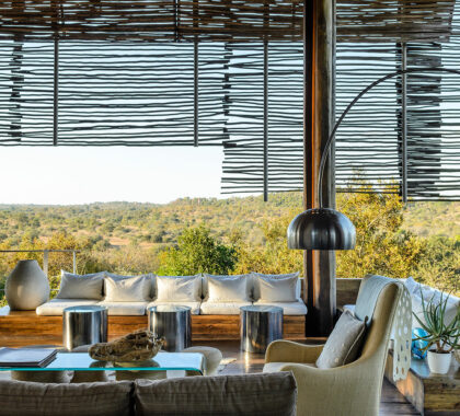 Singita Lembombo's contemporary design is fused with traditional textures and materials to create a mesmerising ambience.