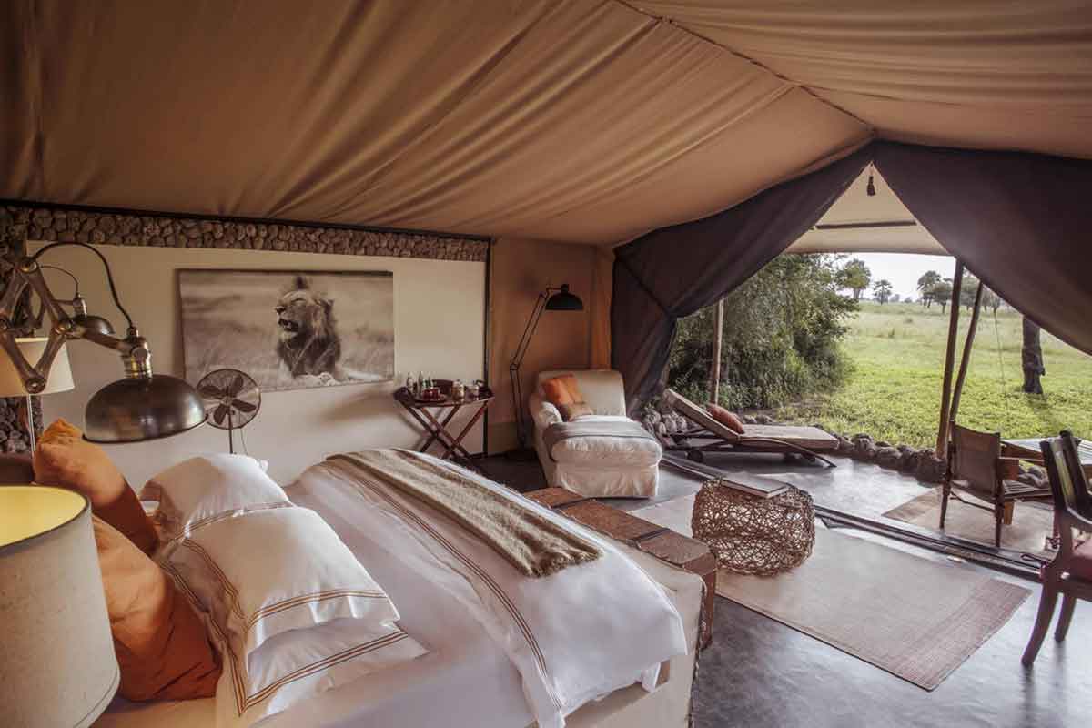 Tent interior.