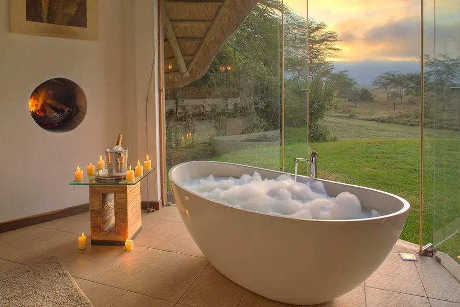 Baño con vistas.