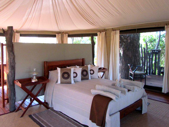 Accommodation at Mana Pools is limited to a handful of tucked-away luxury tented camps.