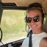 Taking flight in a helicopter