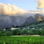 El paisaje de Franschhoek es virgen y hermoso.