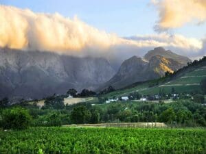 Die Landschaft von Franschhoek ist unberührt und wunderschön.