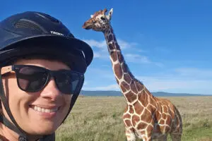 Giraffe sightings from horseback.