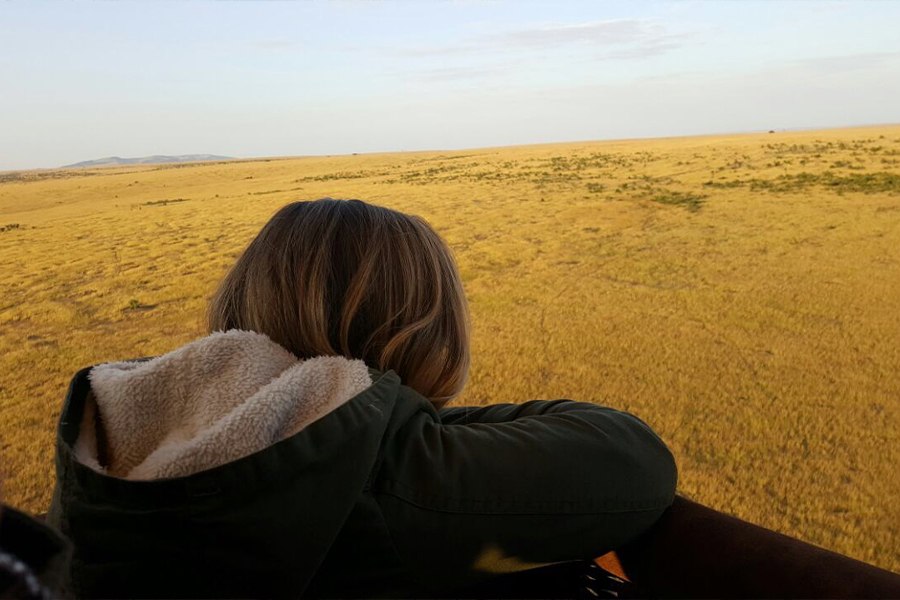 View of the mara from hot air balloon