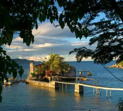 Mumbo Island Camp is set in Lake Malawi National Park - each tented suite looks out over the lake.