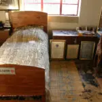 One of the bedrooms in Mandela House, a memorial to the Mandela family on Vilakazi Street in Soweto.