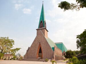 St Anne's Basilica is Brazzaville's most iconic building and its green tiled roof and spire are visible for miles.