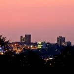 The Joburg skyline.