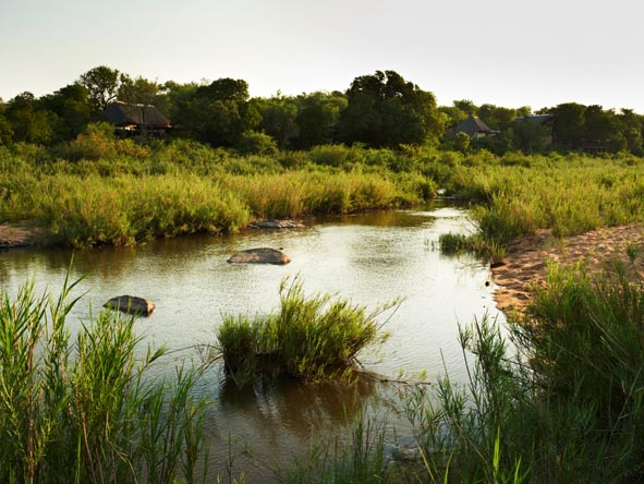 The Sand River separates the Kruger National Park from the Sabi Sands, and can flood in season.