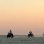 Podrá apreciar la magnitud de los vastos Pantanos de Makgadikgadi durante una emocionante expedición en quad.