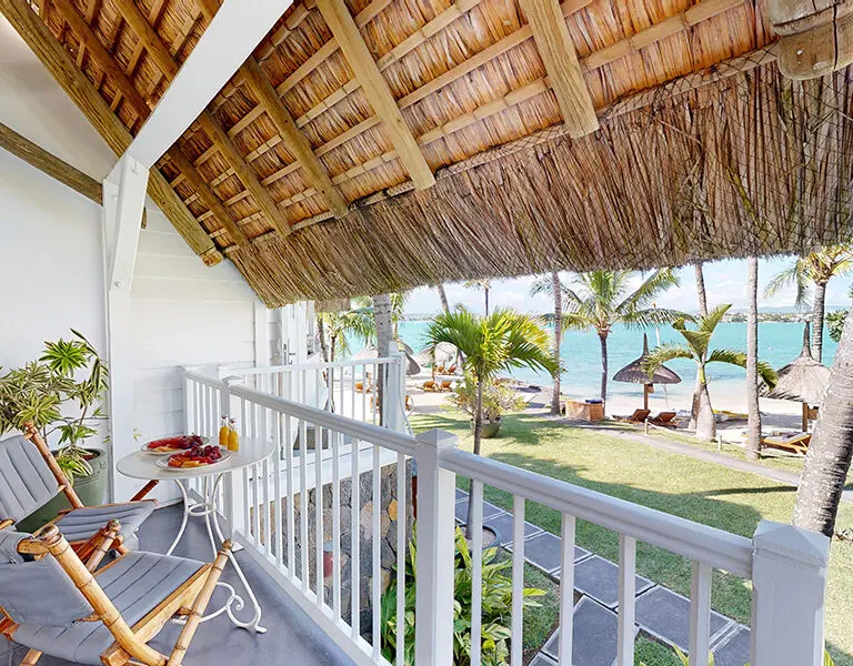 All the rooms are air-conditioned and have a beautiful terrace which looks onto the coconut grove bordering the sea.
