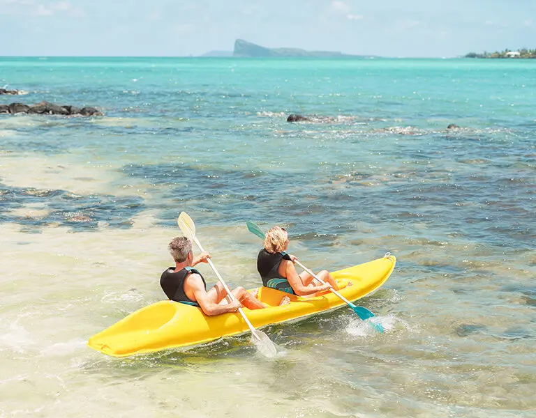 Explore the coastline by kayak.