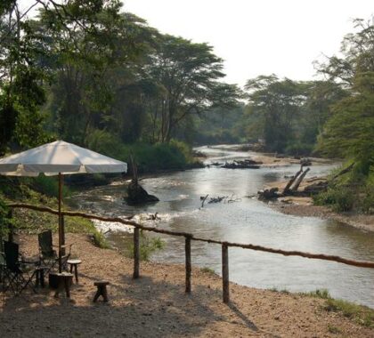 Relax in the shade on the banks of the Ntungwe River.