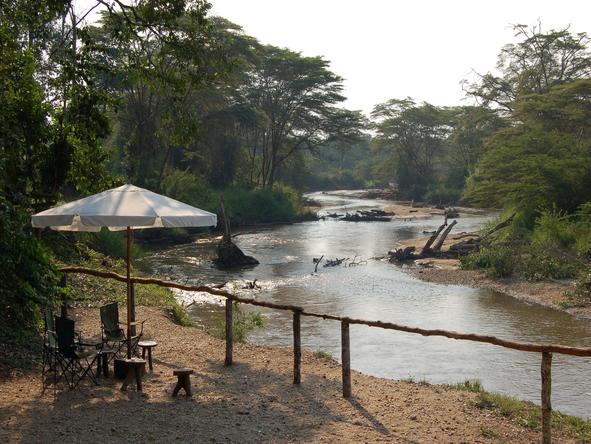 Relax in the shade on the banks of the Ntungwe River.