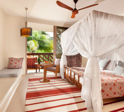 Accommodation ranges from private villas to garden suites, each decorated in a fresh, contemporary style.
