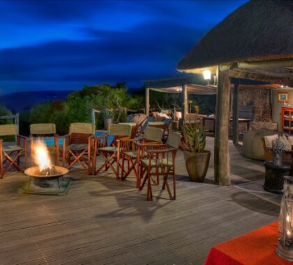 Sit by the roaring boma fire and watch an African sunset like no other.