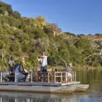 Fishing at the dam below the lodge is the ideal way to experience this wonder firsthand. 