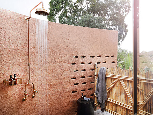 Guests are welcome to enjoy a private outdoor shower to rejuvenate after a game drive.
