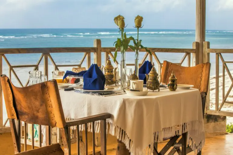 Mediterranean-style meals are complimented by a fantastic selection of wines.