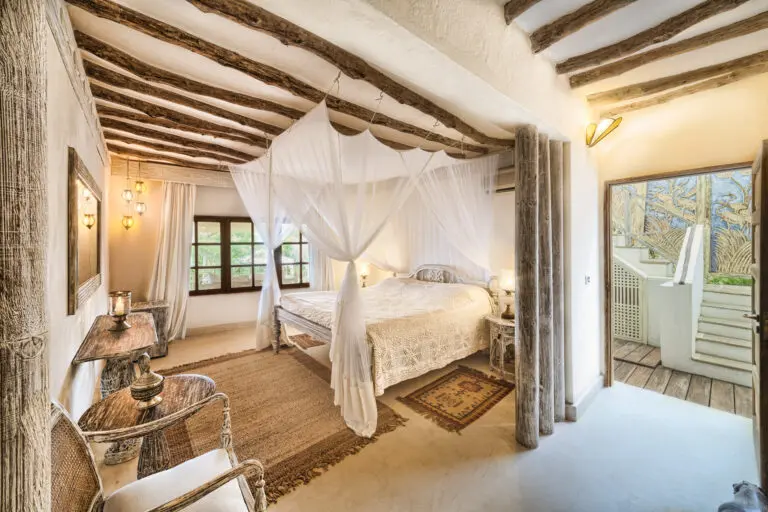 Each of the four bedrooms vary in size, with a combination of twin and double beds.