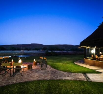 Warm up beside the fire and tell tales after a full day of game drives.