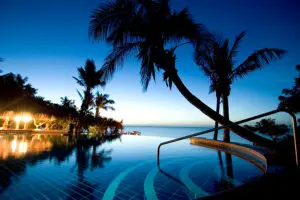 La piscina infinita del Anantara.