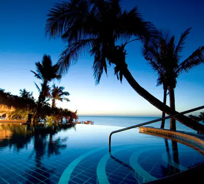 La piscina infinita del Anantara.