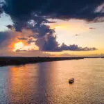 Crucero al atardecer.