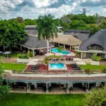 Vista aérea de Ilala Lodge.