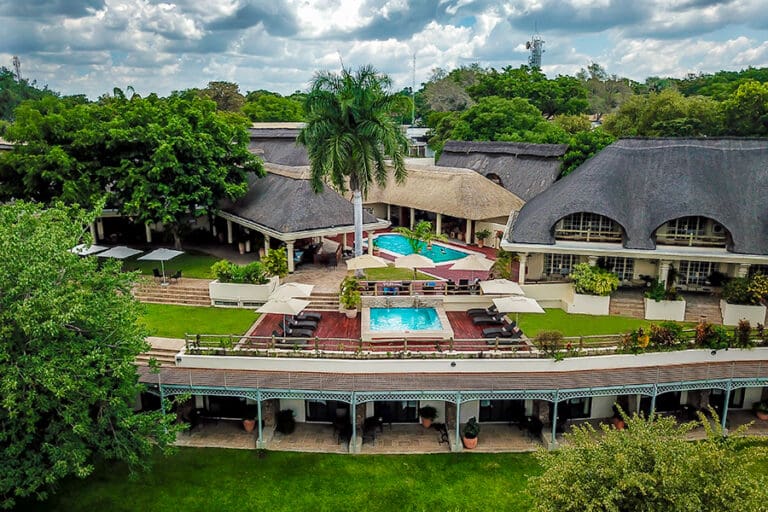 Vista aérea de Ilala Lodge.