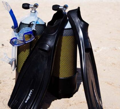 Diving resorts provide all the equipment you'll need; most offer free snorkelling gear too.
