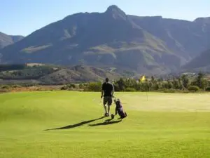 In South Africa's ever-scenic Western Cape, magnificent mountain views are par for any course!