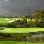 Bunkers & water hazards aside, captivating views add to the distractions at Fancourt!