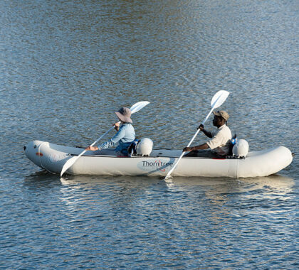 Explore the Zambezi River by canoe.