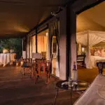 The tent deck.