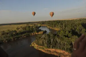 Book a hot air balloon safari.