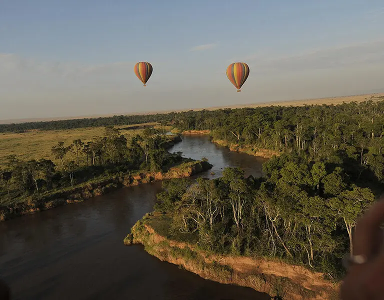Book a hot air balloon safari.
