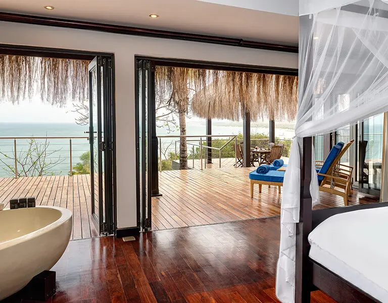 Sea View Pool Villa interior and view.