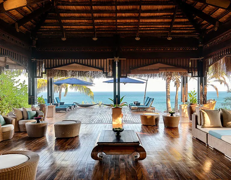 The spa lounge deck.