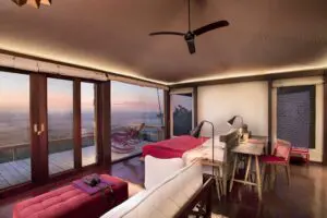 Interior of the Angama Mara suite.
