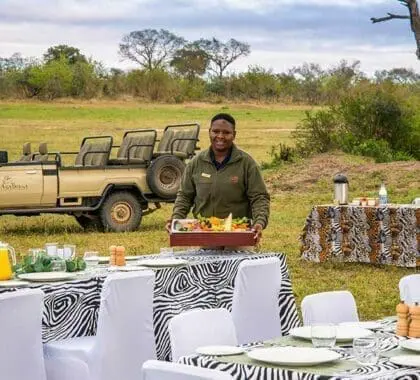 Desayuno en el Arathusa Safari Lodge.