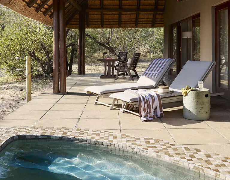 The secluded Bush-Facing Suites each have a private plunge pool. 